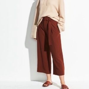 ￼ Vince women’s high waisted culotte pants size 10 plum belted business wear